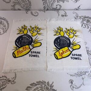 Vintage Chainstitch Bowling‎ Spare
Towel Ruth And John